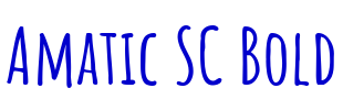 Amatic SC Bold フォント